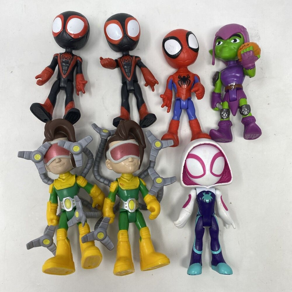 Marvel Spidey And His Amazing Friends Lot Of 7 Loose 4” Inch Action Figures
